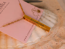 Load image into Gallery viewer, Engraved Bermuda Vertical Bar Necklace