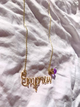 Load image into Gallery viewer, Square Birthstone Necklace