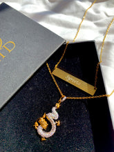 Load image into Gallery viewer, Custom Engraved Necklace + Iced Dragon