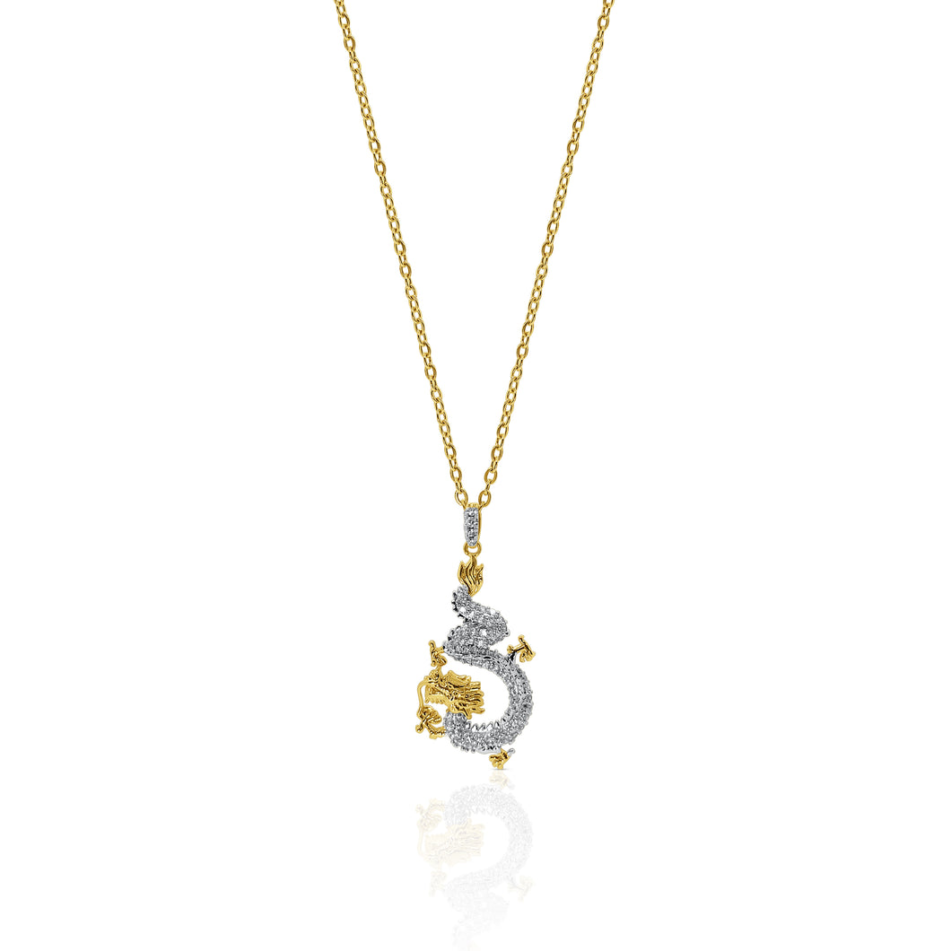Iced Dragon Necklace