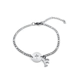 Initial Cross Bracelet
