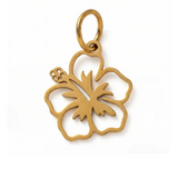 Gold Hibiscus Charm (Charm Bar)