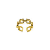 Diamond Chain Link Ring