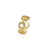 Diamond Chain Link Ring