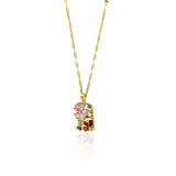 Tropical flower necklace inspired by Bermuda