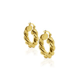 Chunky Twisted Gold Hoops
