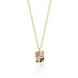 Tropical flower necklace inspired by Bermuda
