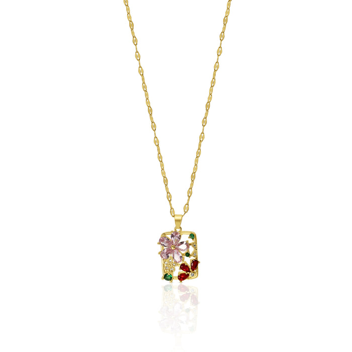 Tropical Flower Necklace