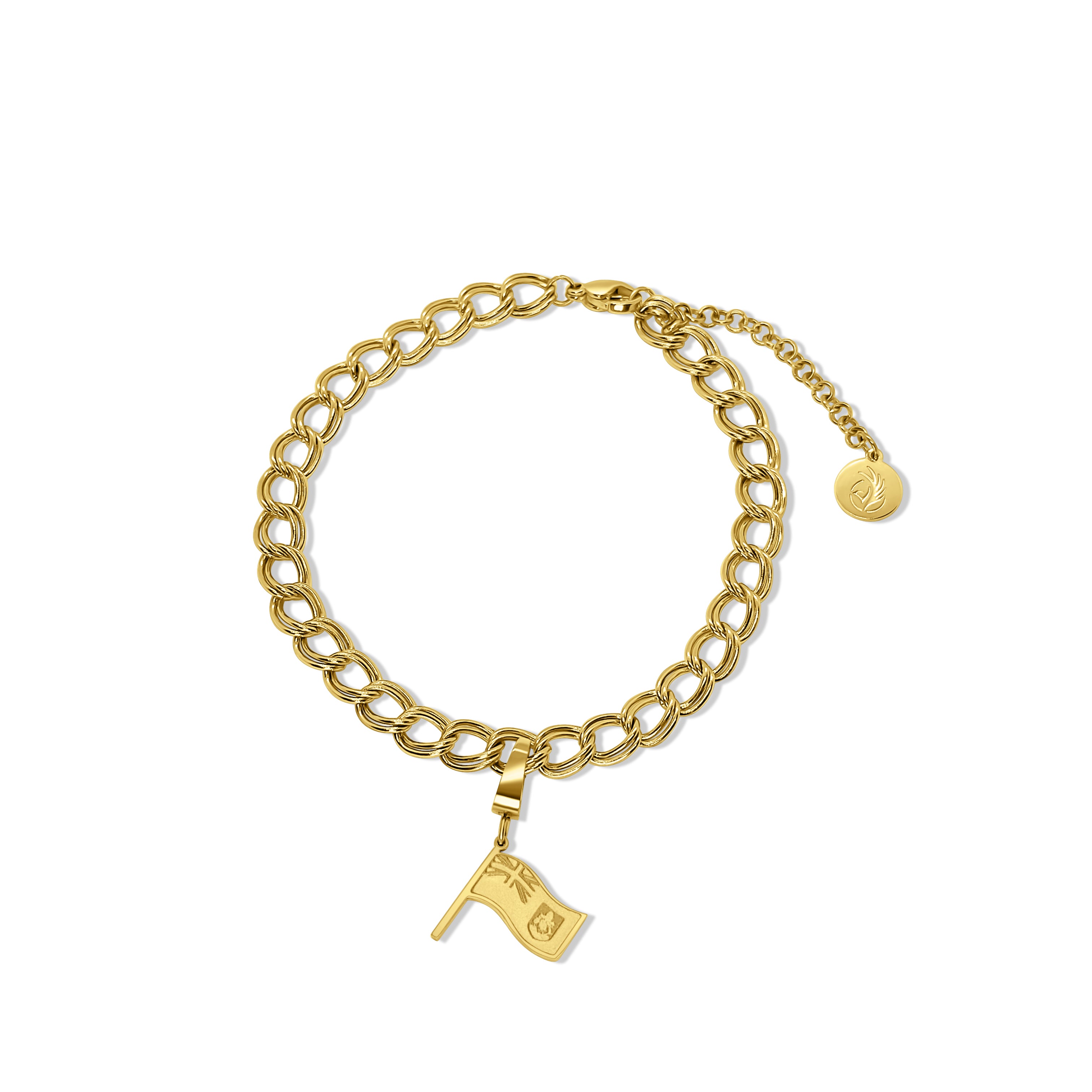 Bermuda charm bracelet with one island charm