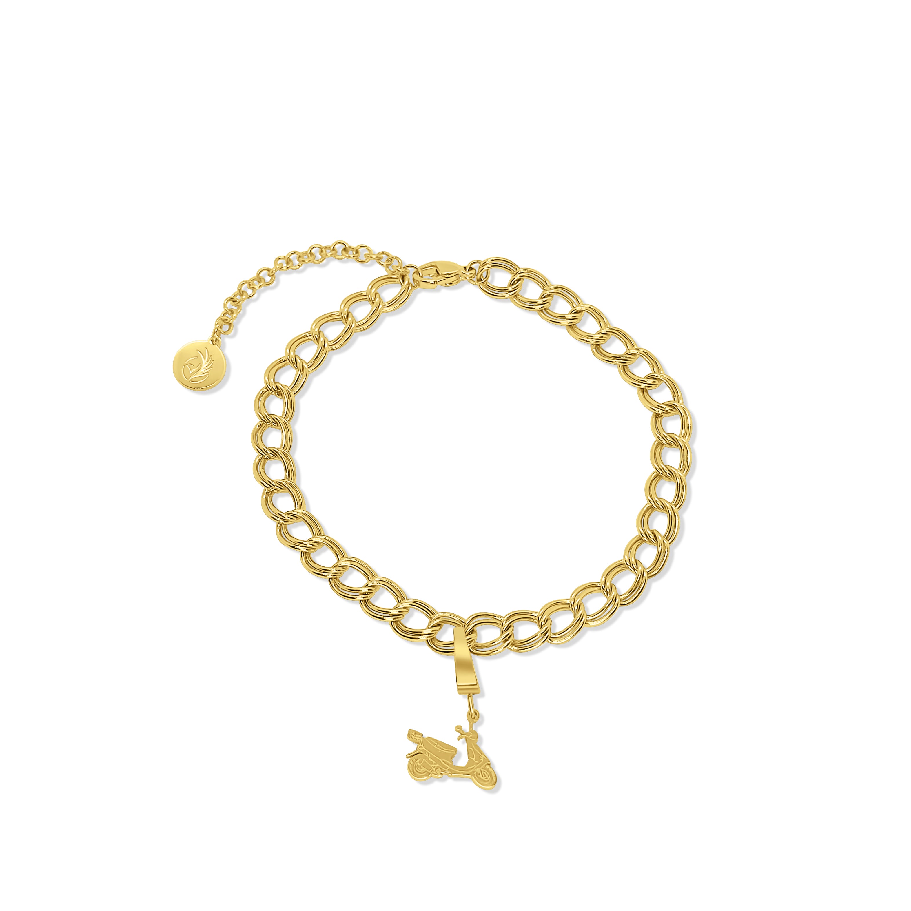 Bermuda charm bracelet with one island charm