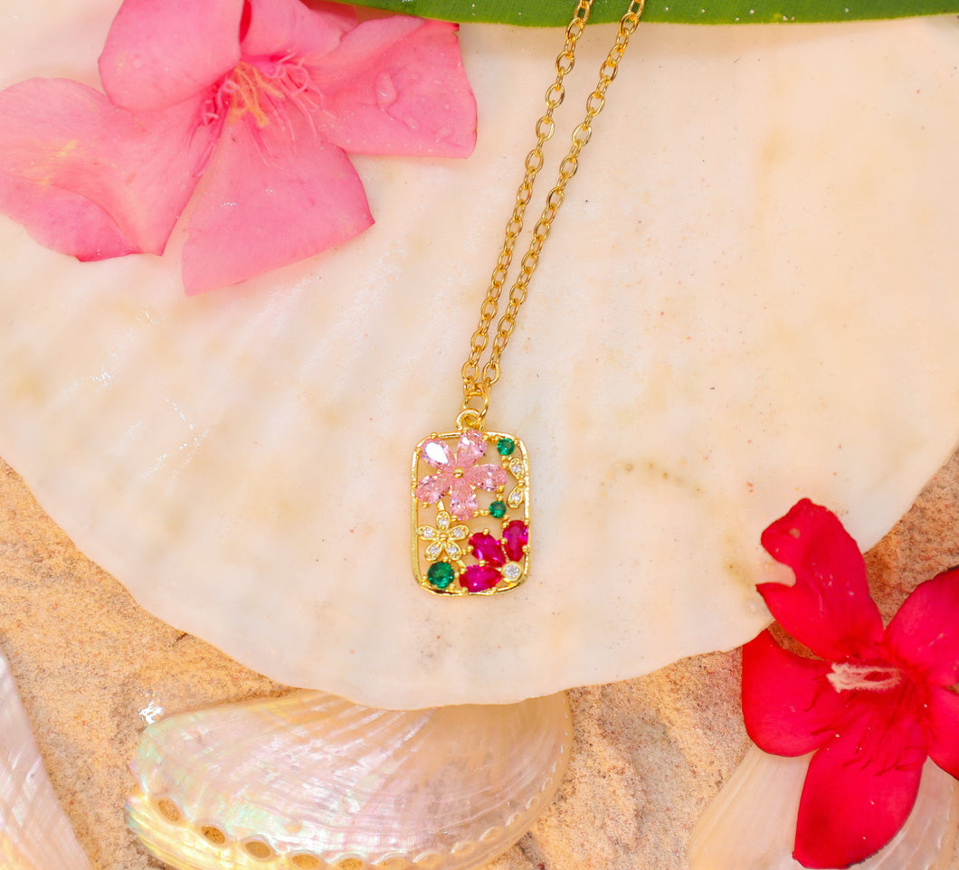 Tropical Flower Necklace