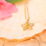 Hibiscus necklace inspired by Bermuda island florals